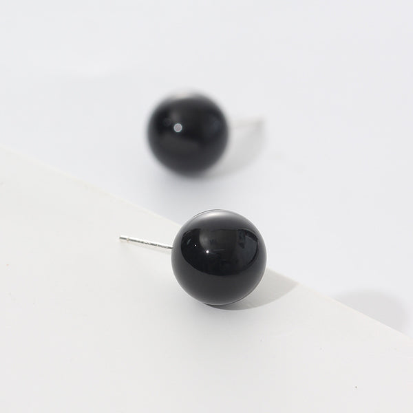 Round Ball Stud Earrings