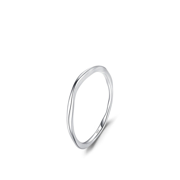 Minimalist Infinity Wave Stacking Ring