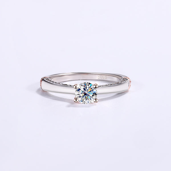 Four-Prong Moissanite Engagement Ring