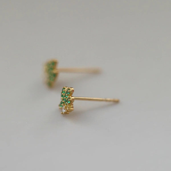 Gold Cactus Stud Earrings