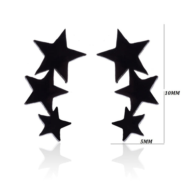 Triple Star Stud Earrings