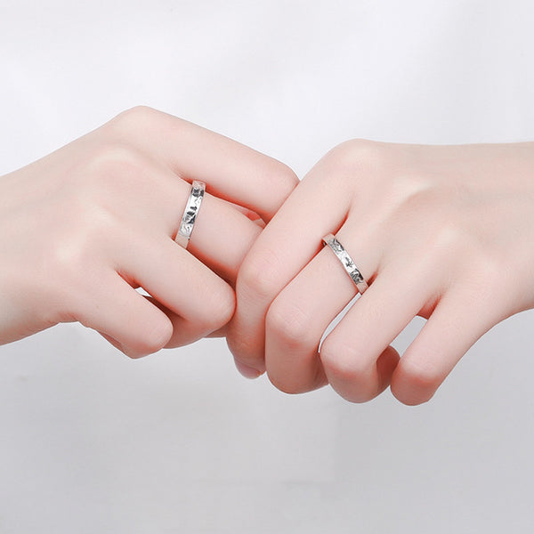 Mountain Ocean Matching Couple Ring