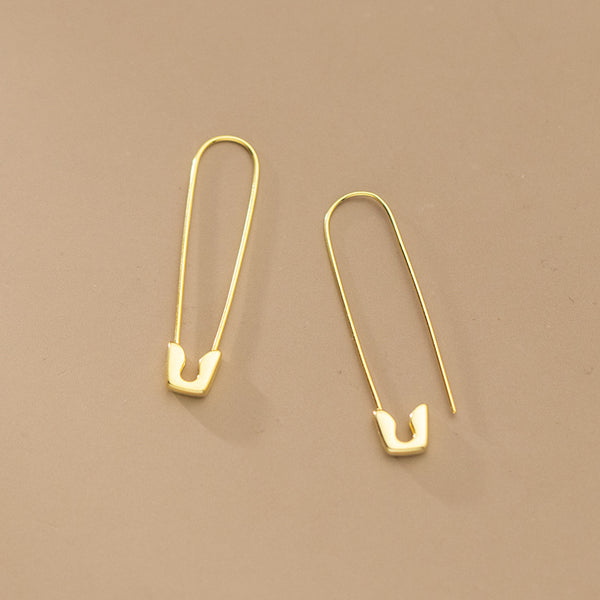 Safety Pin Hoop Earrings