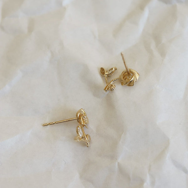 Rose Flower Stud Earrings