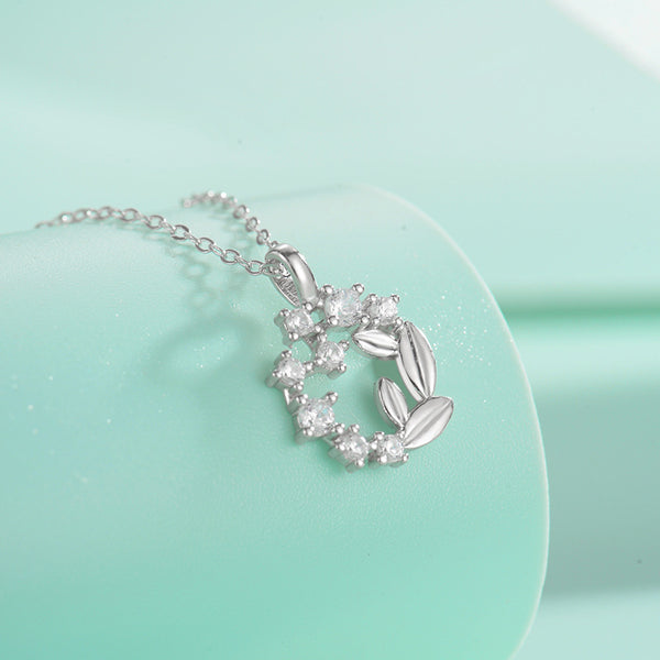 Silver Flower Charm Necklace