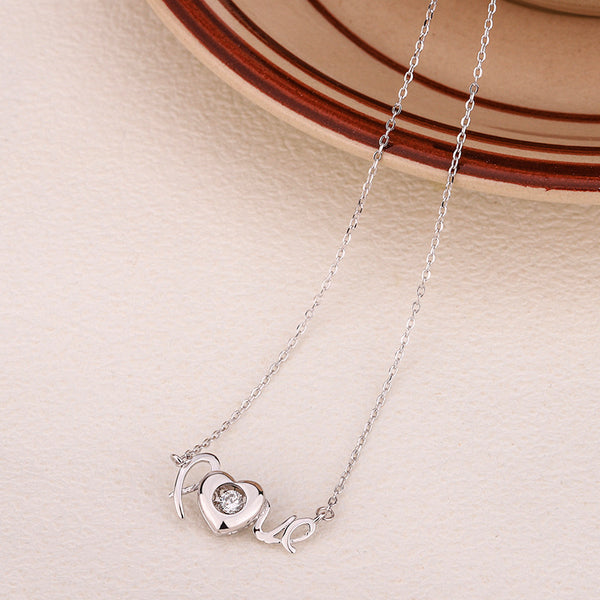 Silver Love Heart Necklace