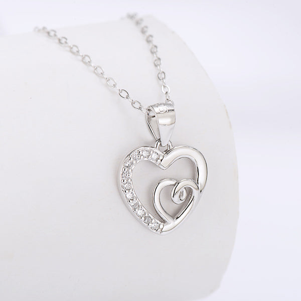 Silver Double Heart Necklace