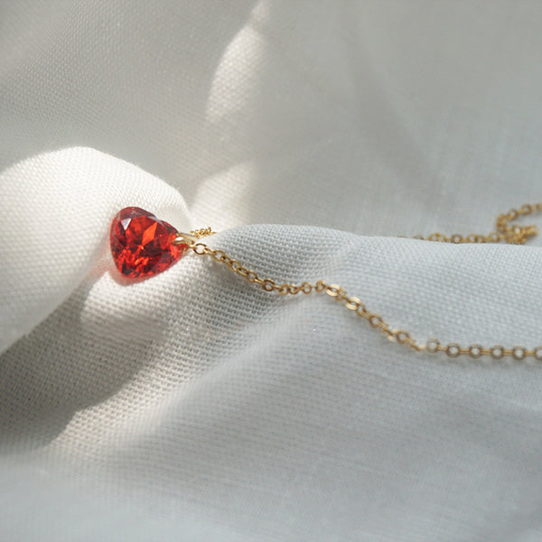 Red Heart Pendant Necklace