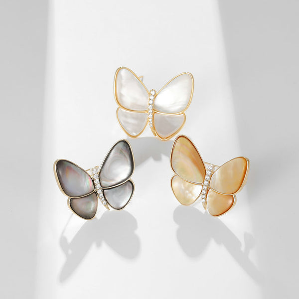 Mother of Pearl Butterfly Brooch