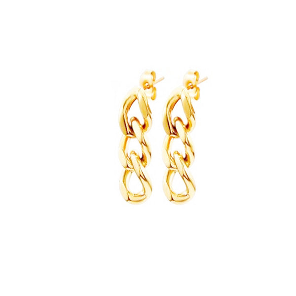 Thick Cuban Link Chain Drop Earrings