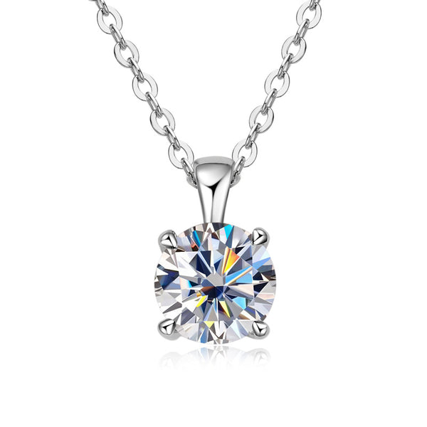 Solitaire Moissanite Pendant Necklace