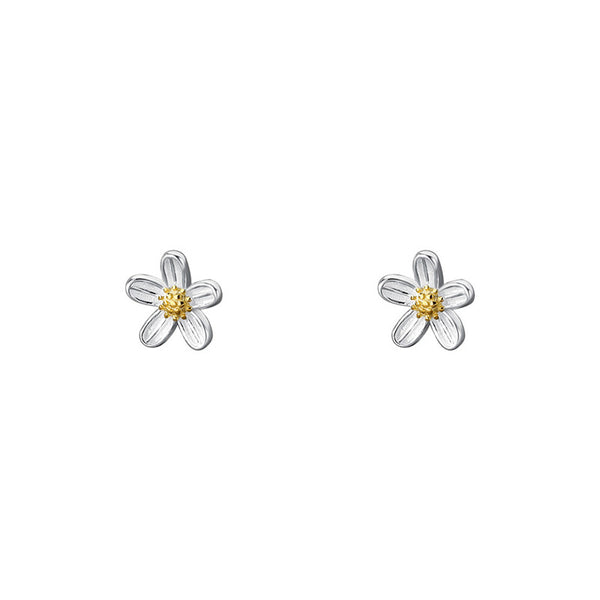 Silver Flower Stud Earrings