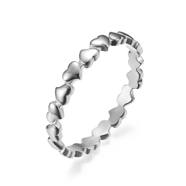 Classic Heart Stacking Band Ring