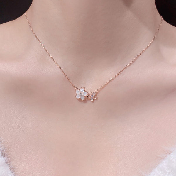 Peach Blossom Flower Necklace