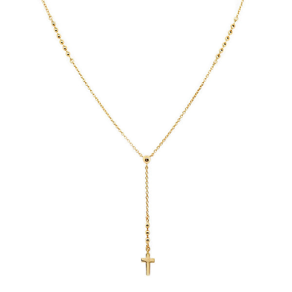 Dainty Cross Drop Y Necklace