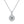 Moissanite Halo Circle Wedding Necklace