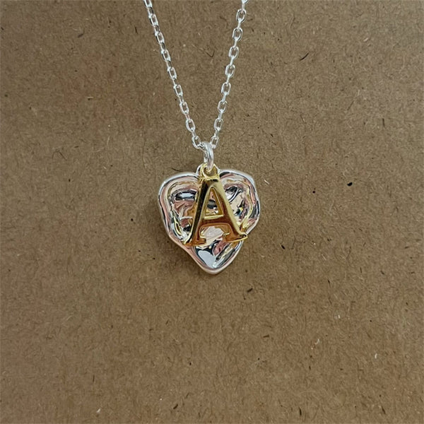 Initial Letter Heart Necklace