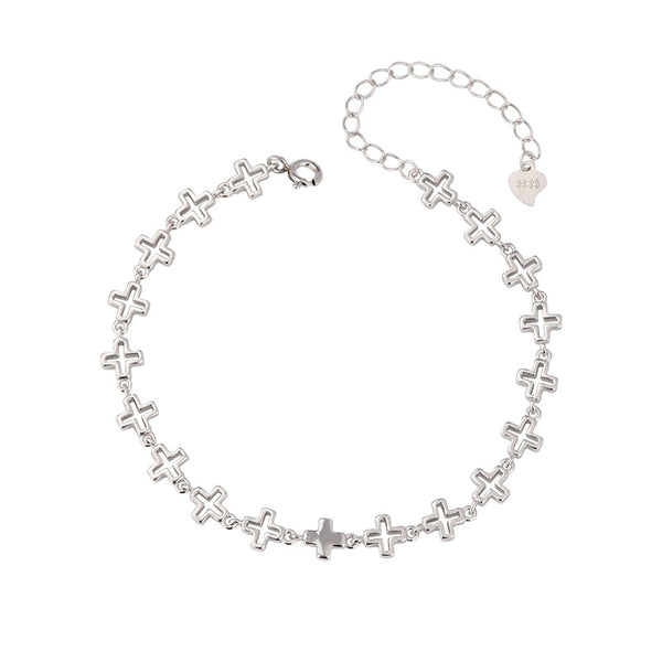 Dainty Cross Charm Bracelet