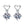 Moissanite Heart Drop Wedding Earrings