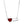 Red Agate Heart Pin Necklace