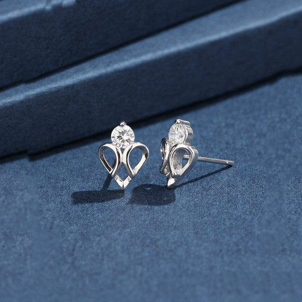 Dainty Heart Stud Earrings