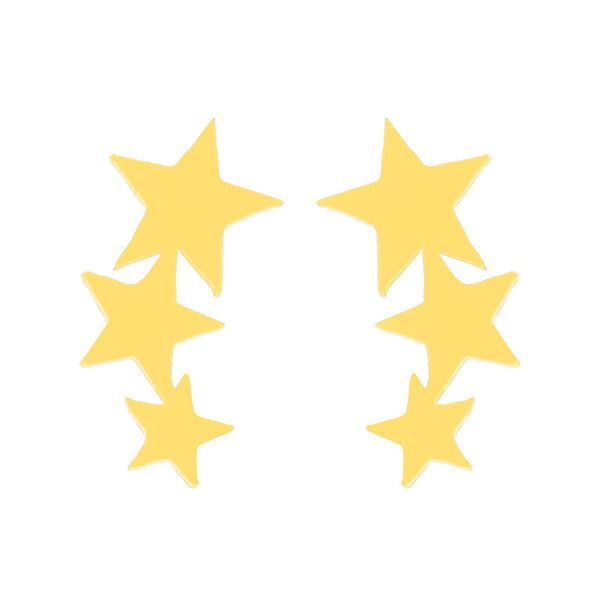 Triple Star Stud Earrings