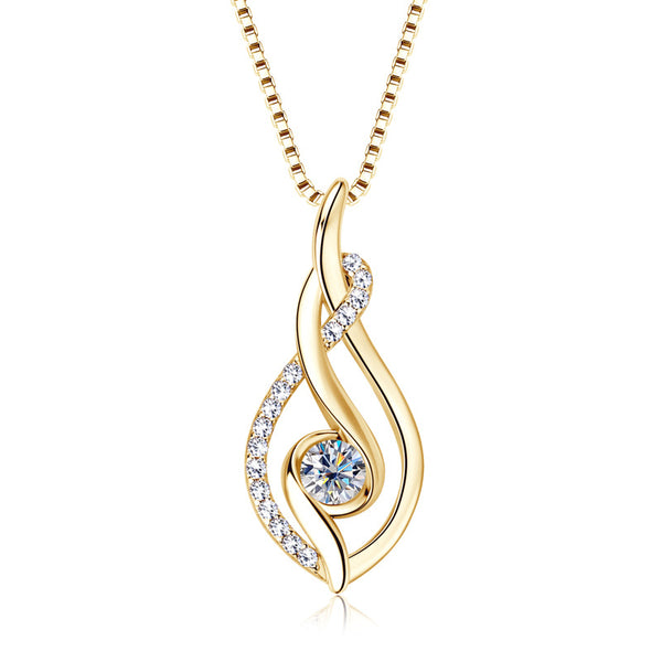 Twist Moissanite Pendant Necklace