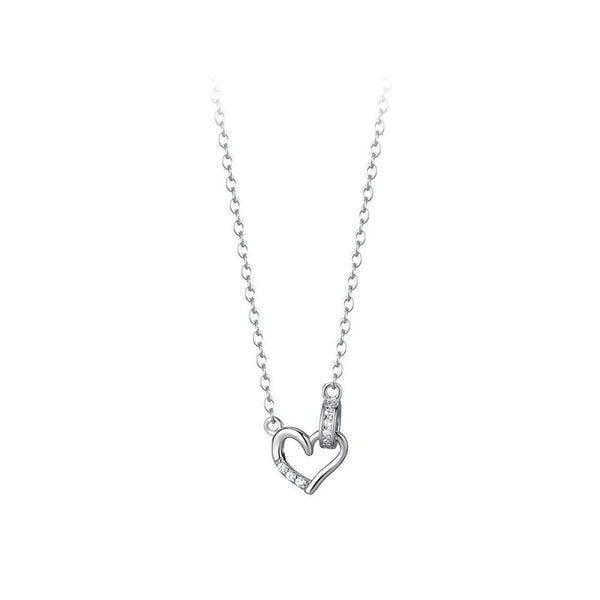 Interlocking Heart Ring Necklace