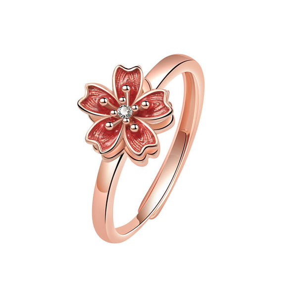 Peach Blossom Fidget Spinner Ring