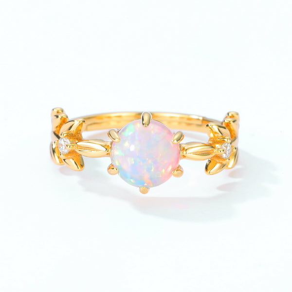 Dainty Six-Prong Opal Ring