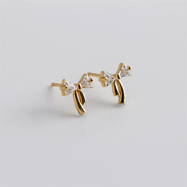 Dainty Bow Tie Stud Earrings