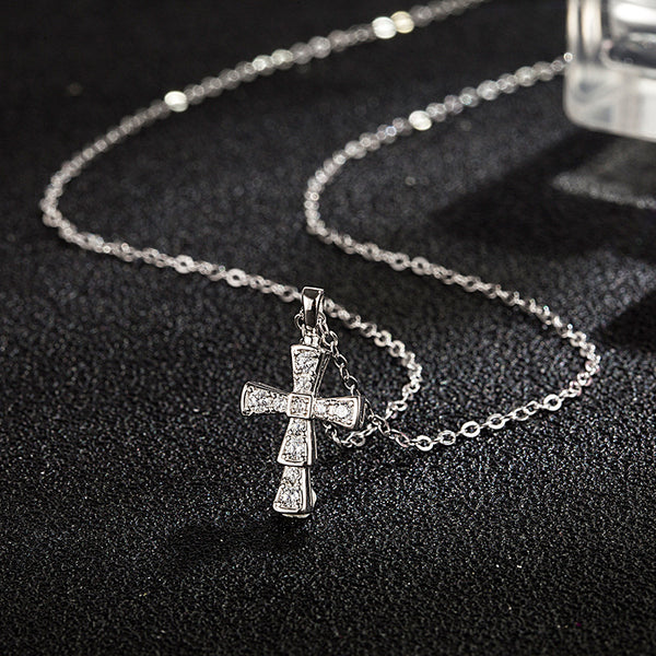 Snake Scale Cross Necklace