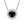 Black Moissanite Halo Necklace