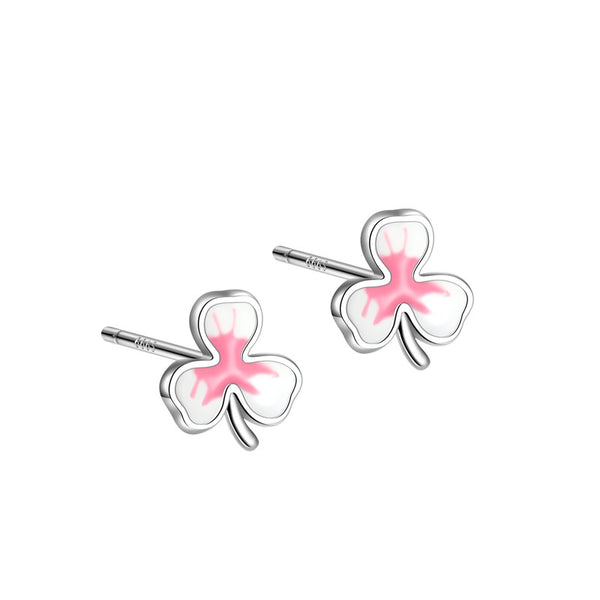 Mini Pink Flower Stud Earrings