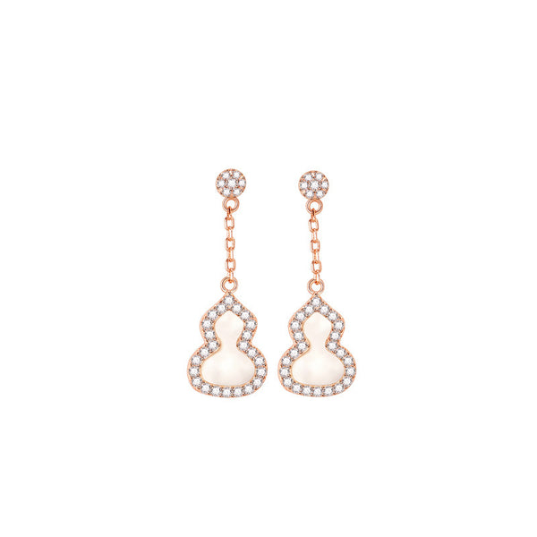 Dainty Gourd Drop Stud Earrings