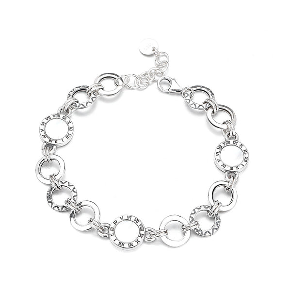 Mother Of Shell Roman Numeral Bracelet