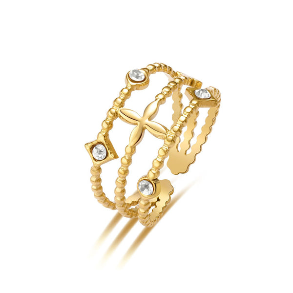 Gold Triple Layered Ring