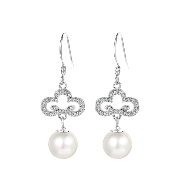 Cloud Pearl Hook Earrings