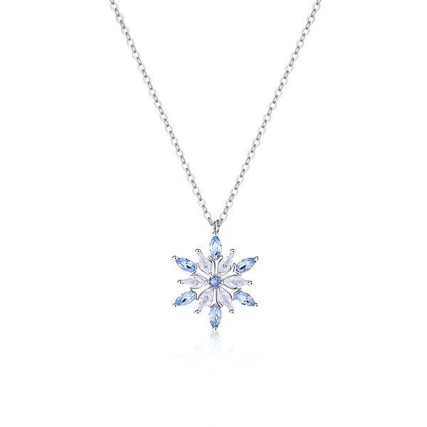 Silver Snowflake Pendant Necklace