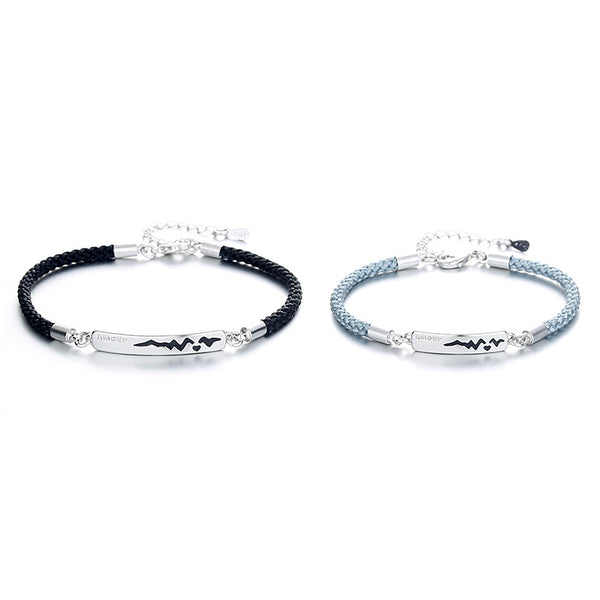 Heartbeat ECG Matching Couple Bracelet