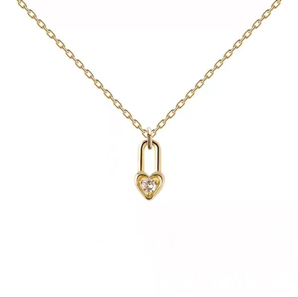 Heart Lock Pendant Necklace