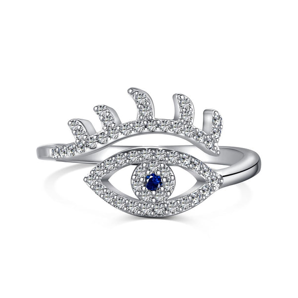 Silver Evil Eye Ring