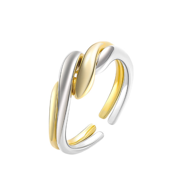 Infinty Wave Stackable Double Ring