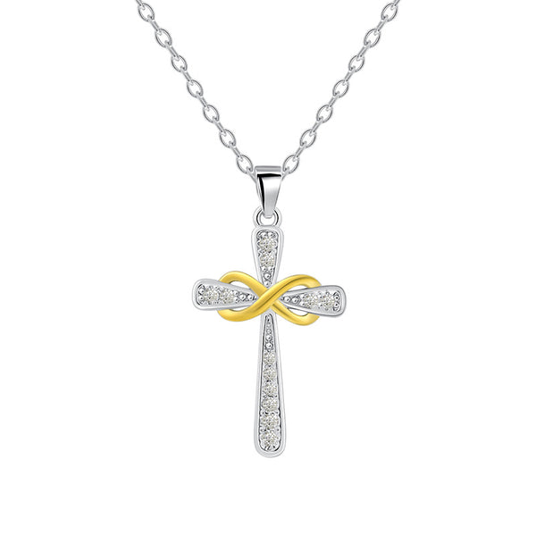 Mobius Cross Pendant Necklace