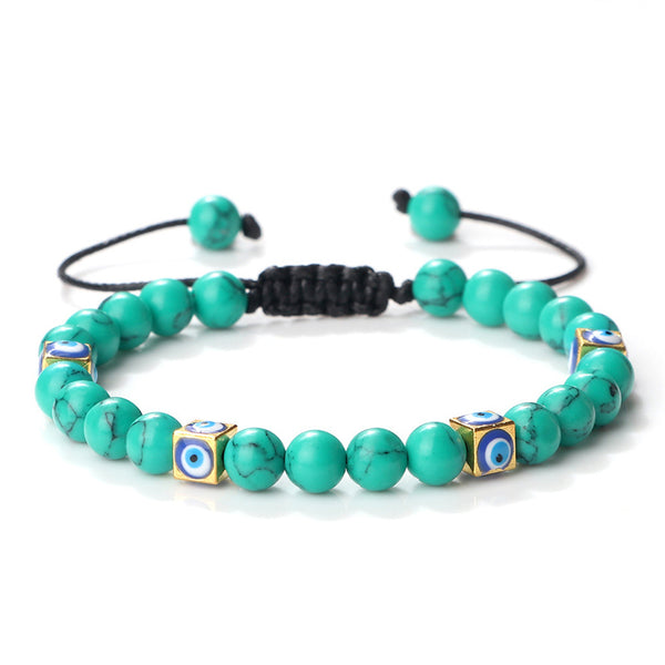 Evil Eye Turquoise Beaded Bracelet