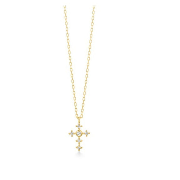 Dainty Cross Charm Pendant Necklace