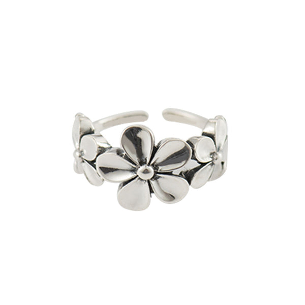 Vintage Flower Stacking Open Ring