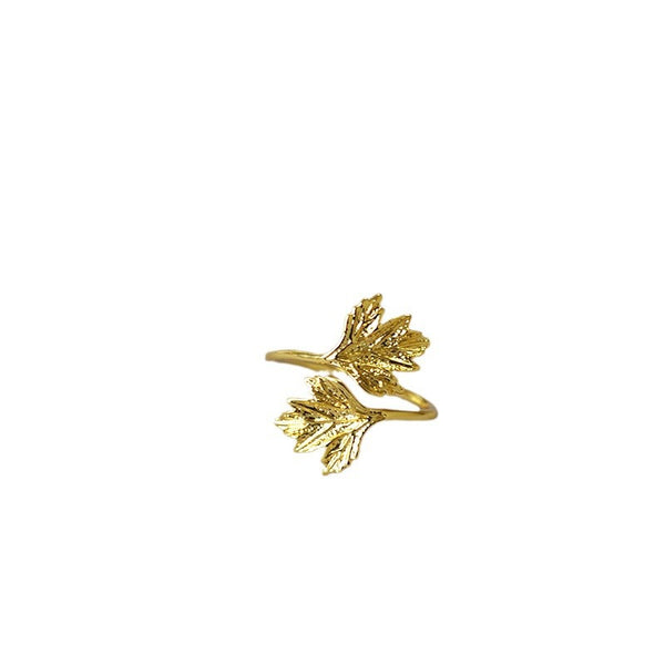 Gold Vintage Leaf Stacking Ring