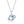 Blue Topaz Planet Pendant Necklace