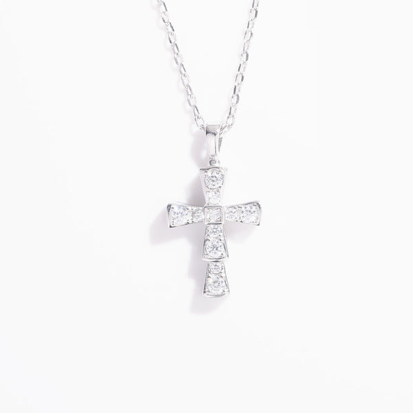 Snake Scale Cross Necklace